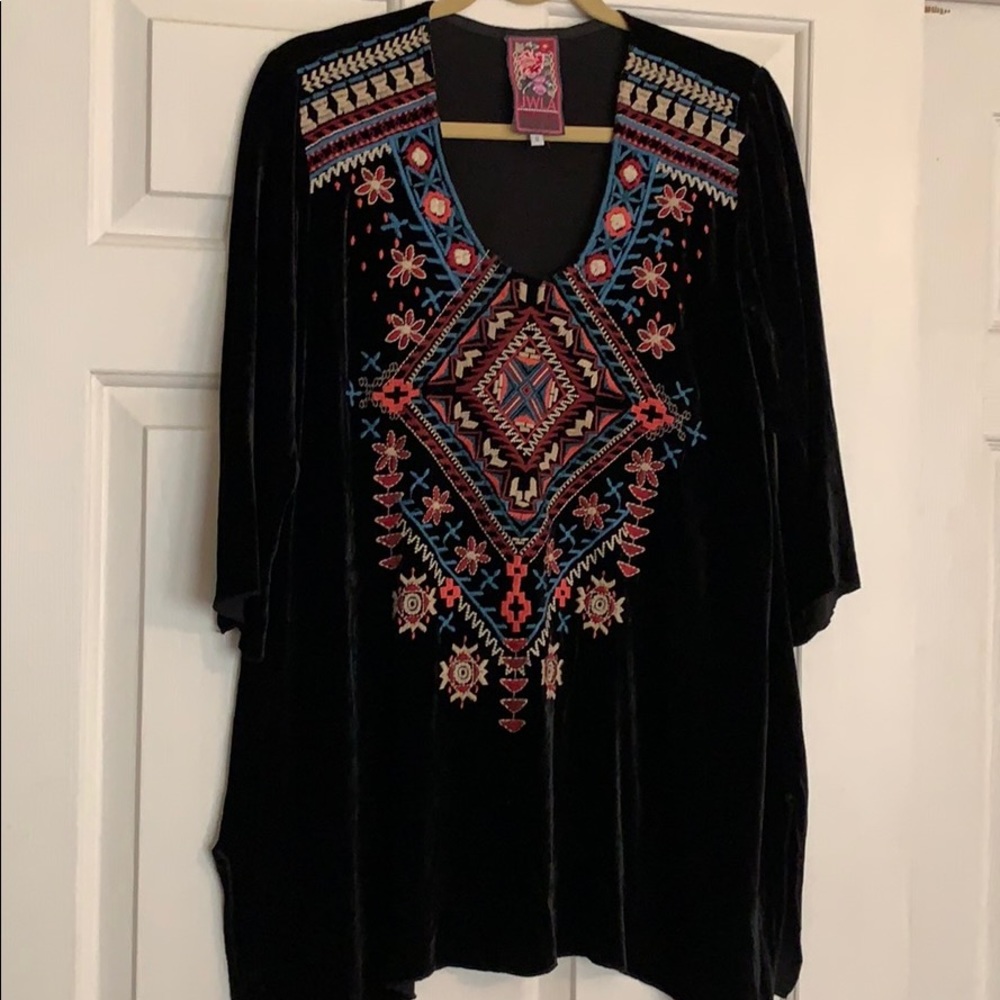 Johnny Was velvet tunic